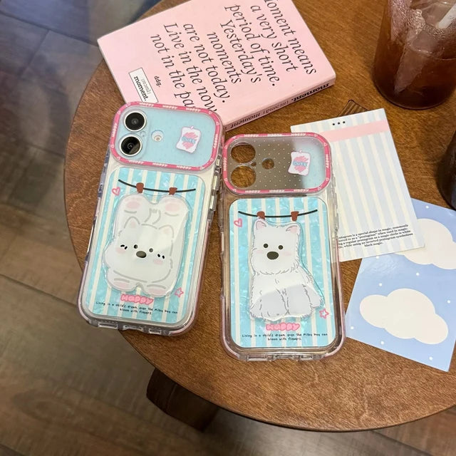 Cute Striped Puppy iPhone Case