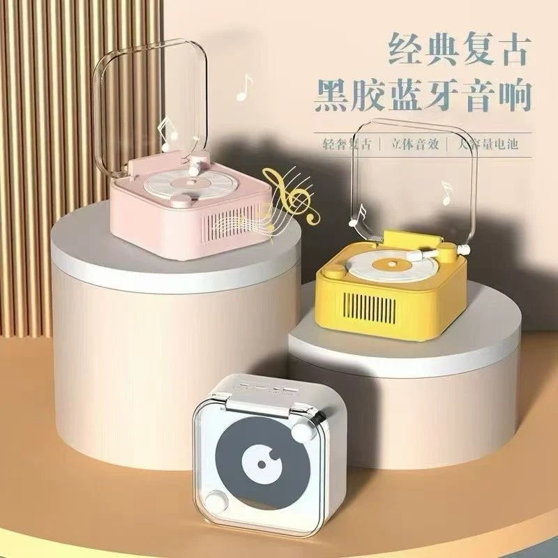 Mini Retro Turntable Bluetooth Speaker