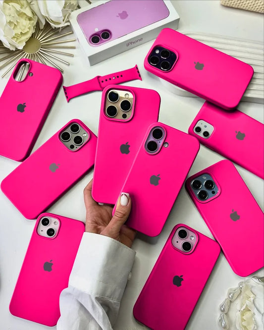 Clear  iPhone Case - Fuchsia Pink