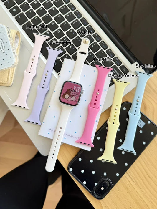 Soft Pastel Silicone Apple Watch Strap
