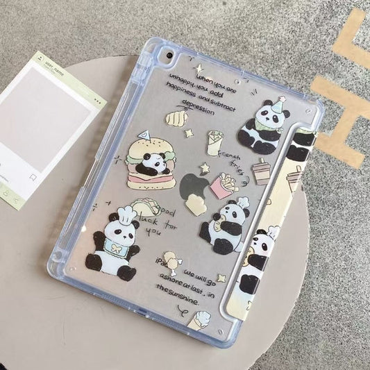 Cute Panda Foodie iPad Case