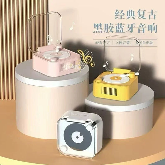 Mini Retro Turntable Bluetooth Speaker